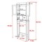 MDF Over-the-Toilet Bathroom Storage Cabinet with Adjustable Shelves and Doors
